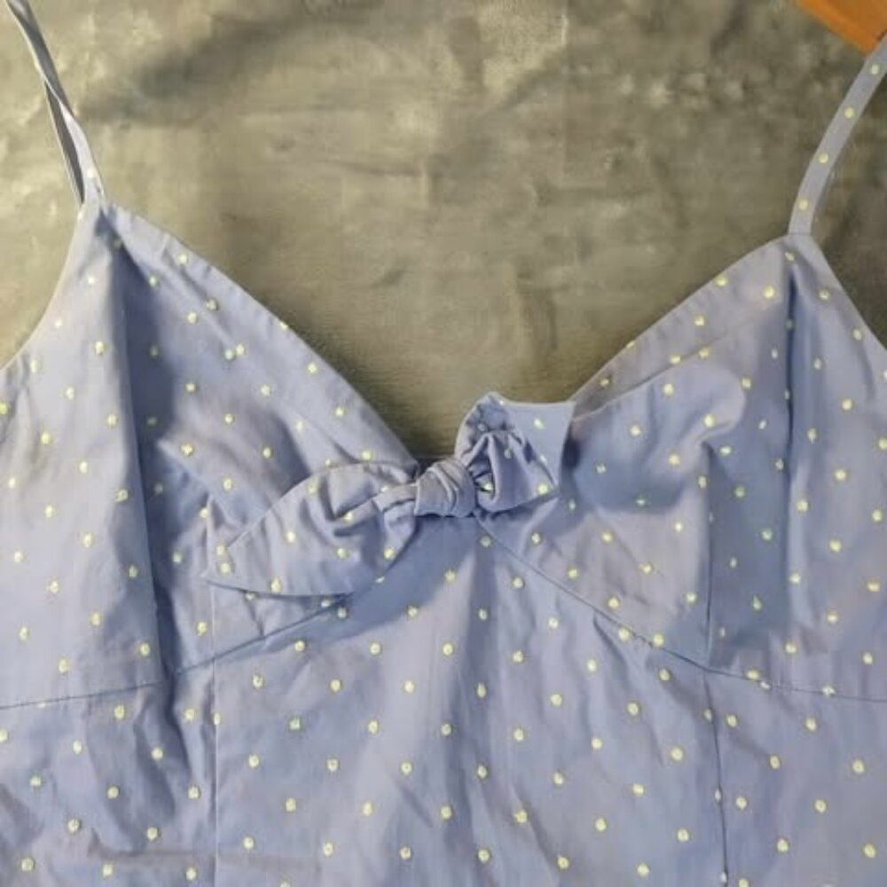 Ann Taylor Light Blue Polka Dot Mini Dress - Picture 8 of 10
